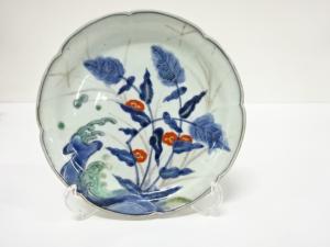 古伊万里　染錦　七寸皿